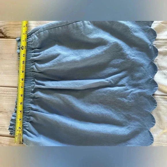 J by J Crew Skirt A-Line Pull On Linen Blend Light Blue Size 6 - Picture 2 of 9